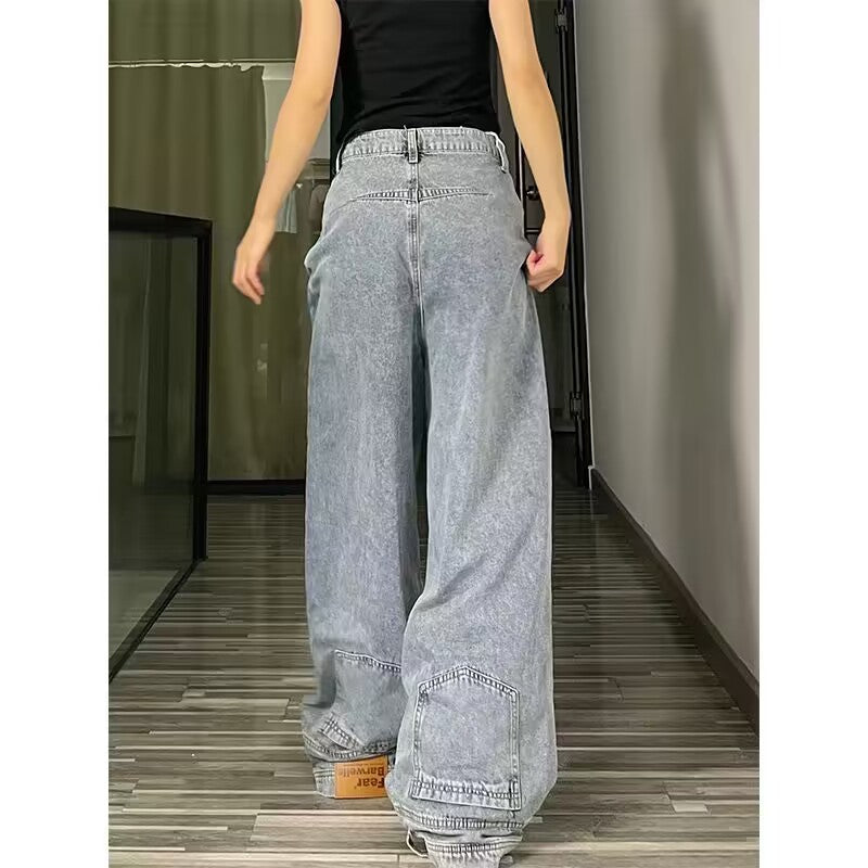 Fashion Fashion Design Straight Loose Wide-leg Bell-bottoms