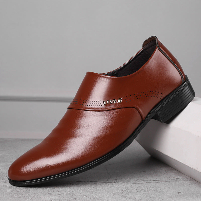 Casual pointed toe shoes men leather shoes men