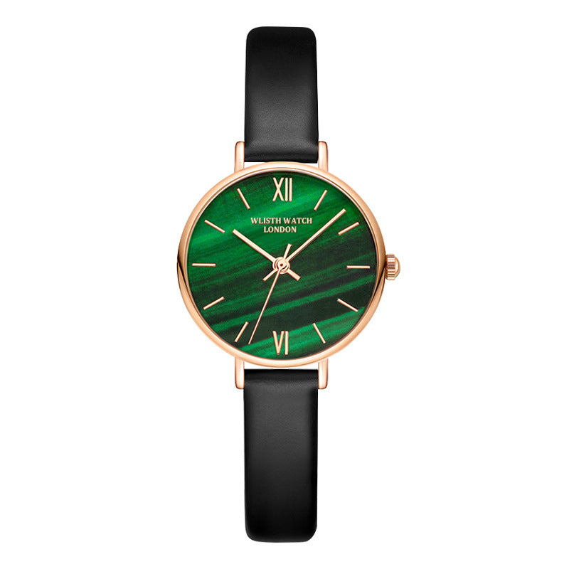 Fashion Disc Waterproof Luminous Small Green Watch