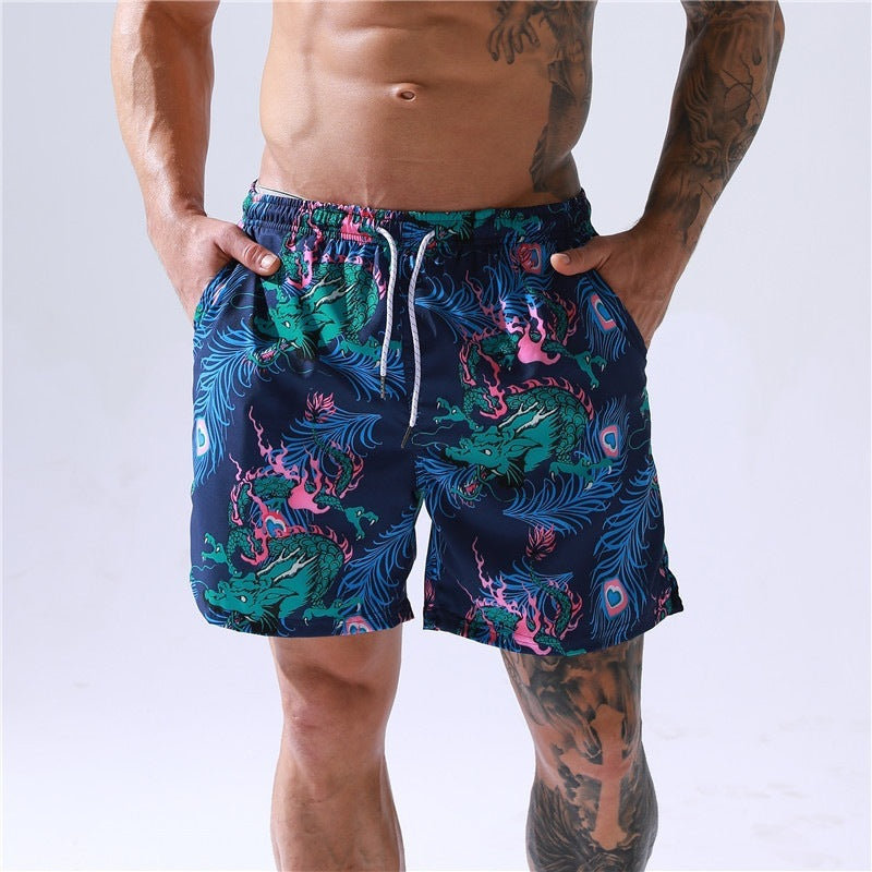 Digital Printing Beach Hawaiian Shorts Men