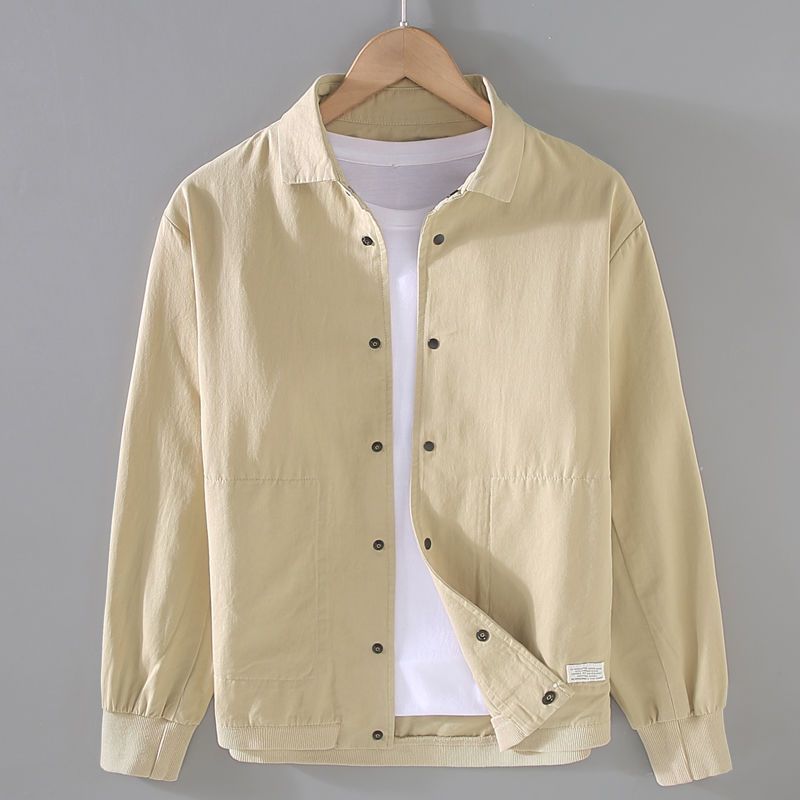 Loose Casual Solid Color Men's Shirt Coat