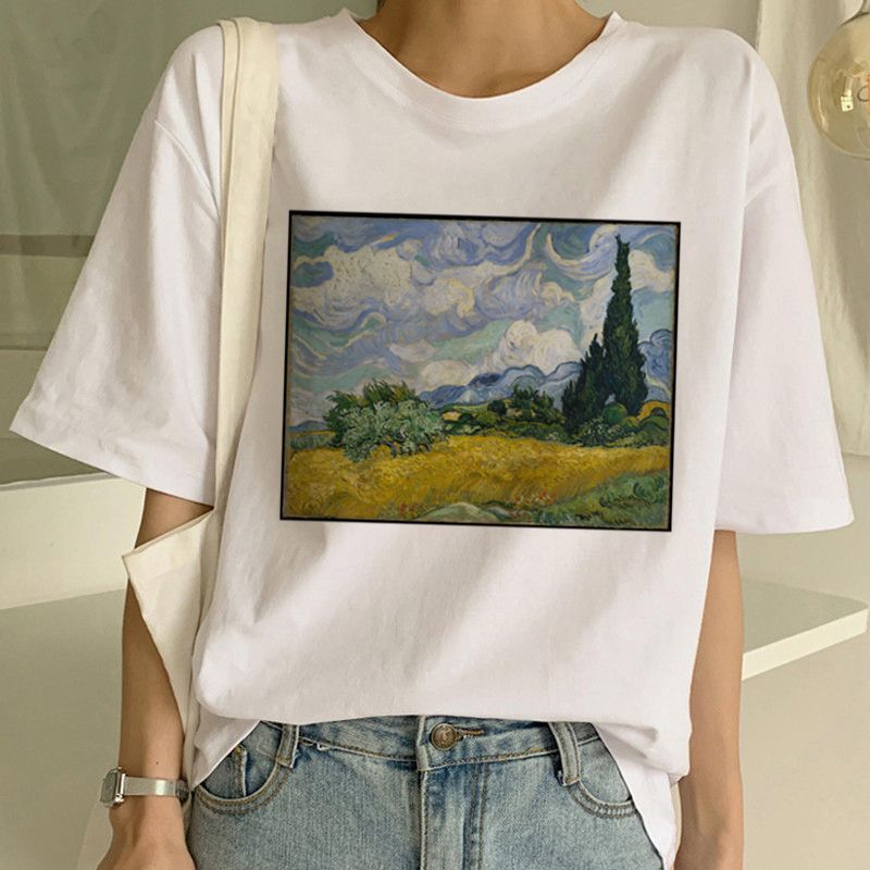 Van Gogh T Shirt Art Painting T Shirt Women