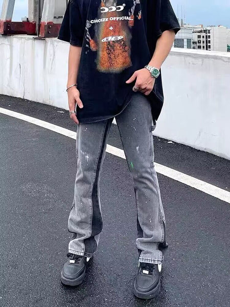 Fashion Horn Denim Pants Men