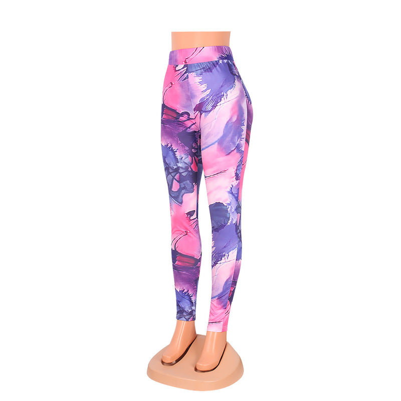 Fashion Casual Printed Skinny Women Pants Pencil Pants