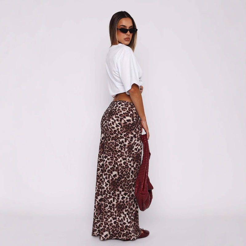 Women's Fashion Leopard Print Sheath Skirt