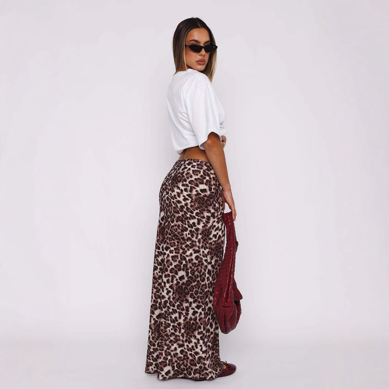 Women's Fashion Leopard Print Sheath Skirt