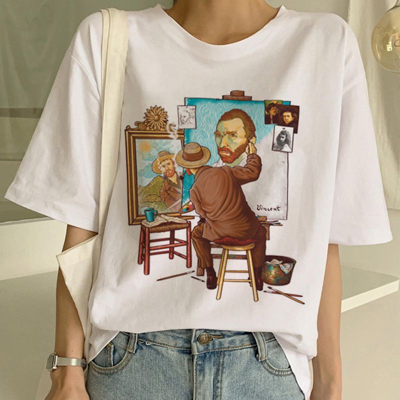 Van Gogh T Shirt Art Painting T Shirt Women