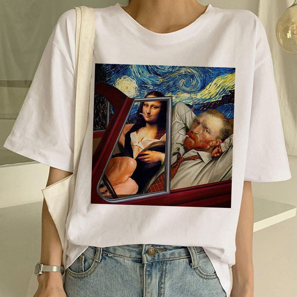 Van Gogh T Shirt Art Painting T Shirt Women