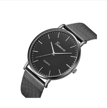 Fashion Casual Watches Womens Men GENEVA Womens Classic Quartz Stainless Steel Wrist Watch Bracelet Watches