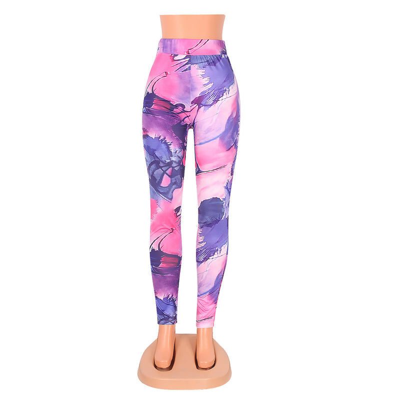 Fashion Casual Printed Skinny Women Pants Pencil Pants