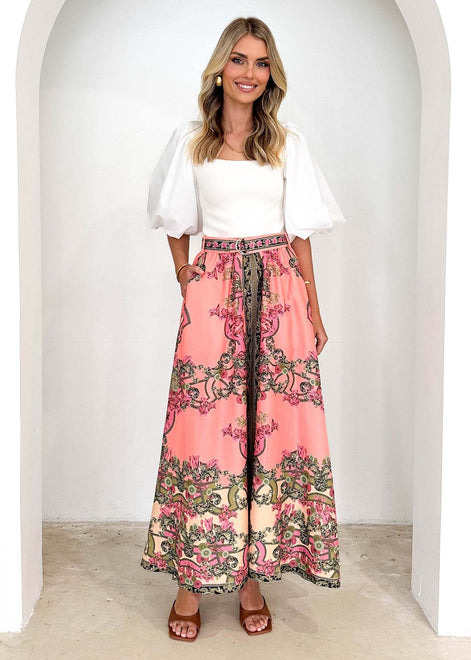 Fashionable Printed Skirt Ethnic Style Casual