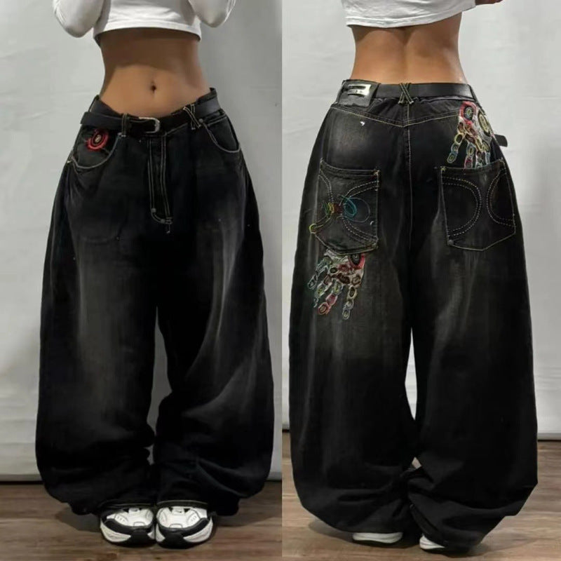 American Retro Couple Wide Leg Jeans