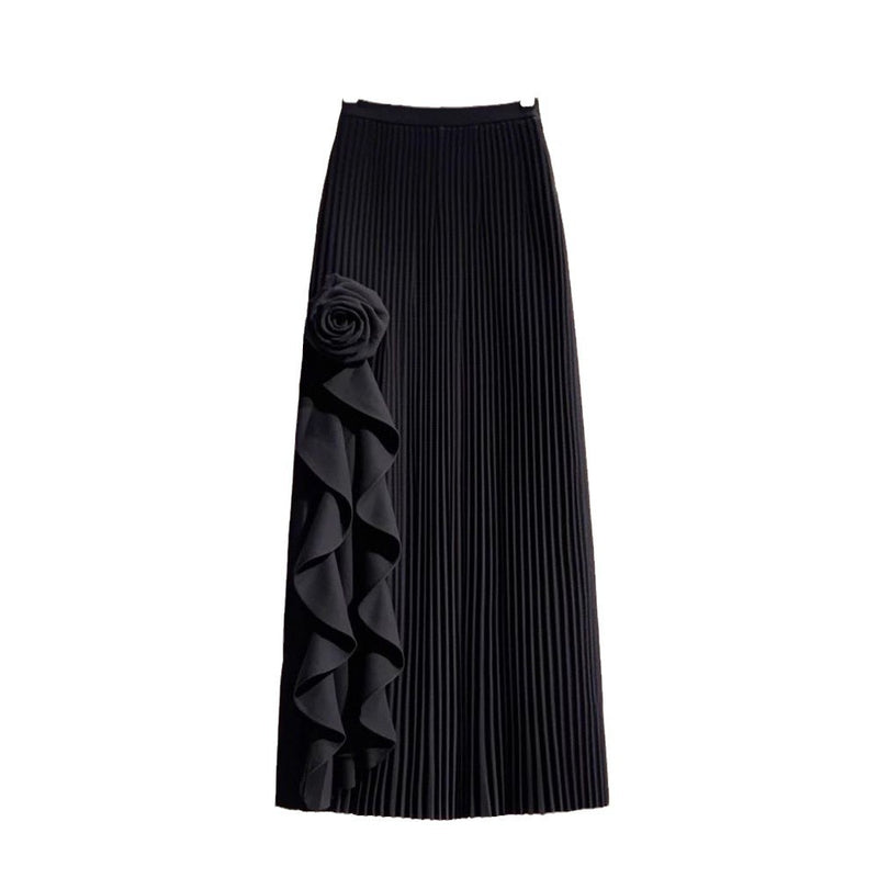 French Rose Irregular A- Line Skirt For Women